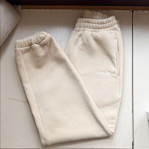 Men's Cream Sweatpants by Comfrt